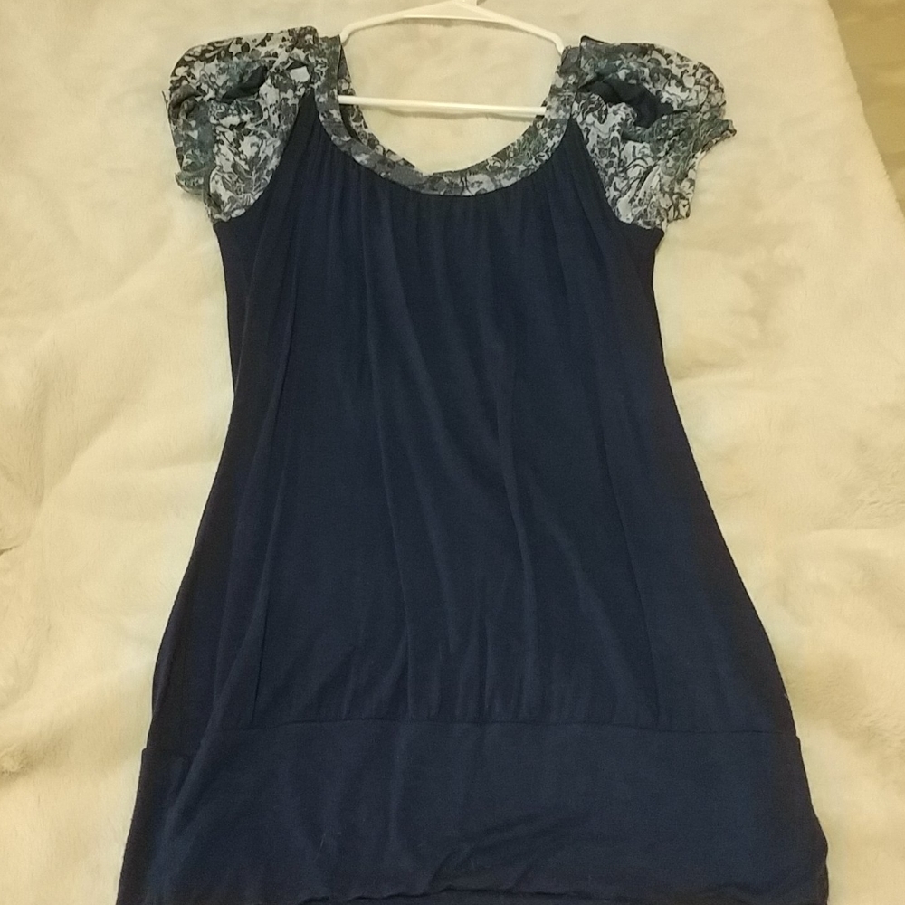 Ruffle sleeve short sleeve